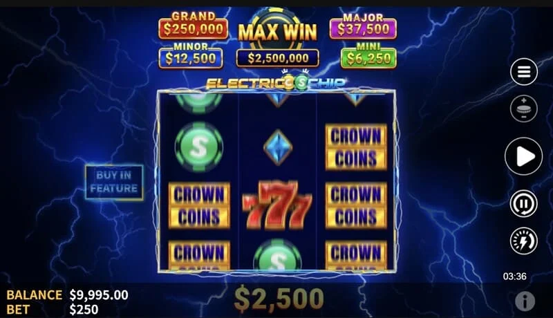 Electric Chip - početak Hold and Spin s Collector Coin na drugom valjku